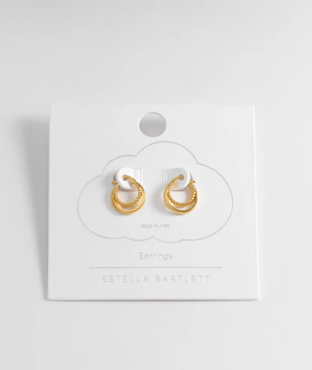 Twisted Double Hoop Earrings