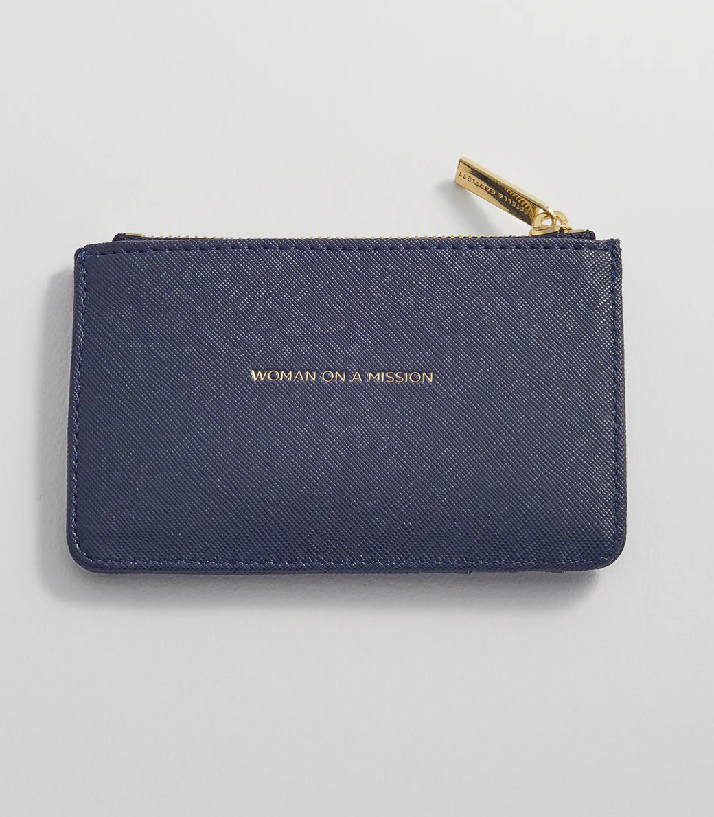 Woman on a Mission Card Purse in Navy