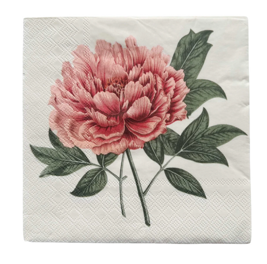 Vintage Flower Paper Napkins Set of 20