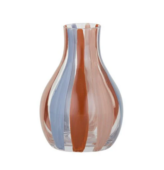 Loulou Glass Vase in Nude Blue