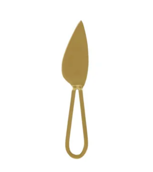 Auric Stainless Steel Cheese Knife in Gold