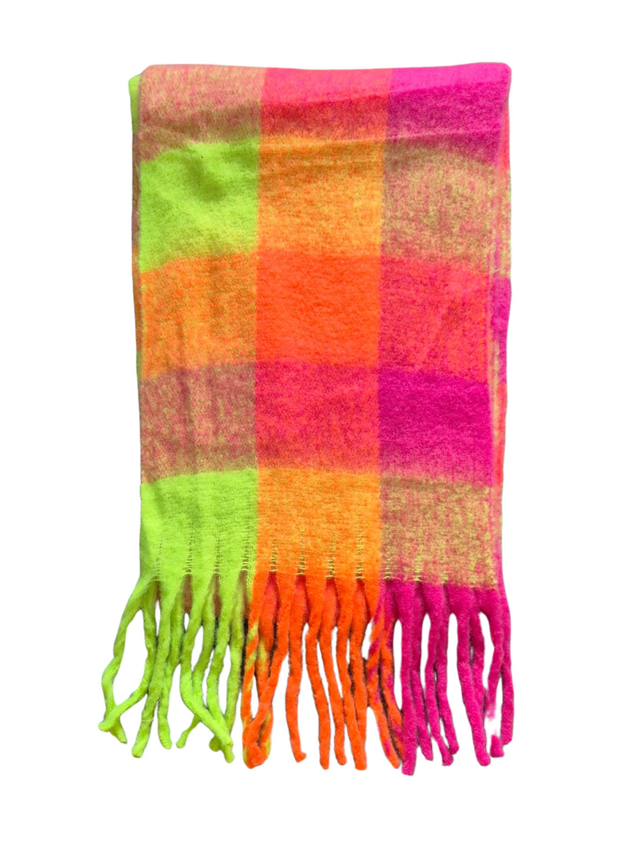 Winter Scarf Fluoro Pink