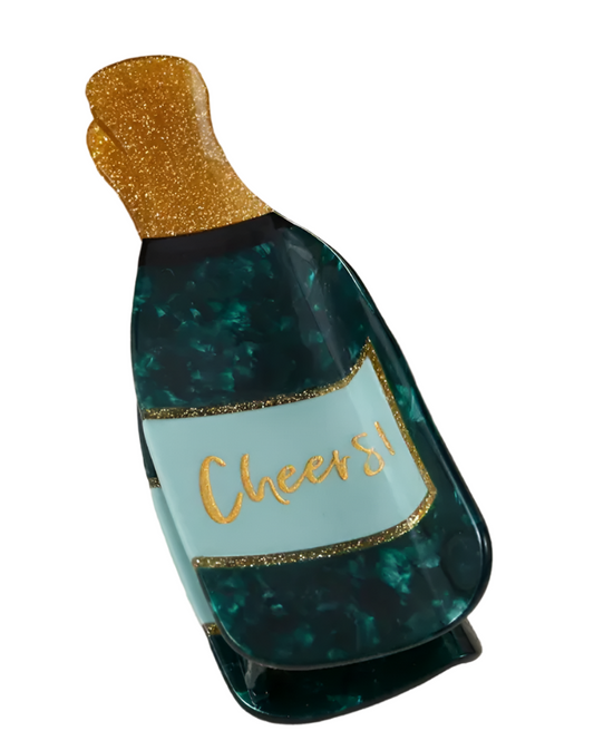 Champagne Bottle Claw Clip