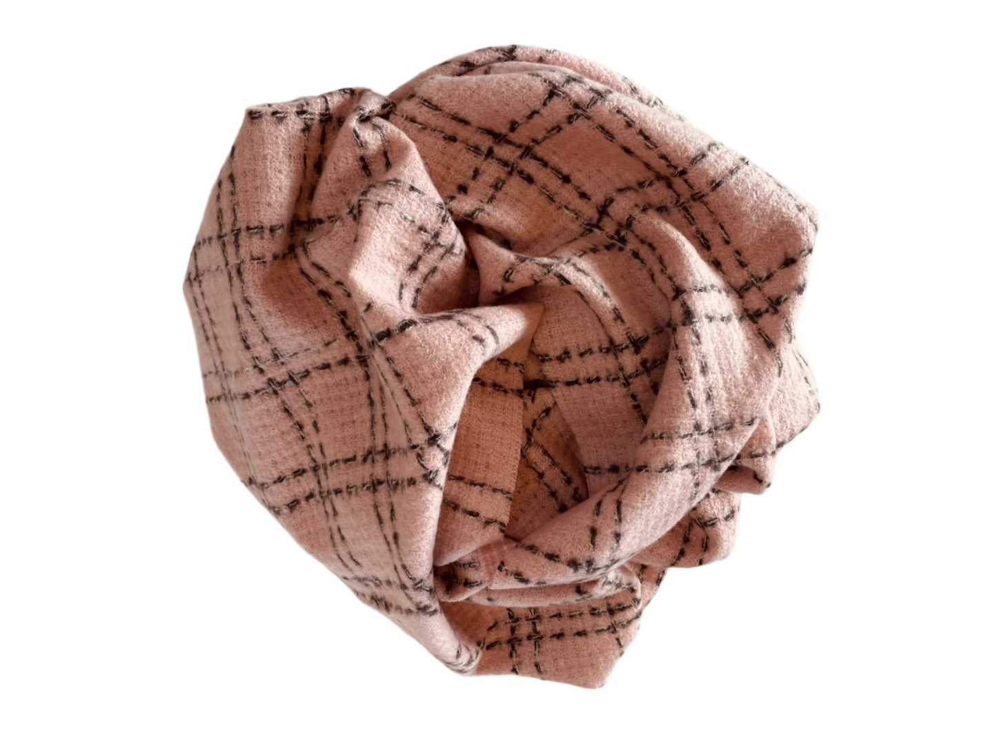 Checkered Line Pink Scarf