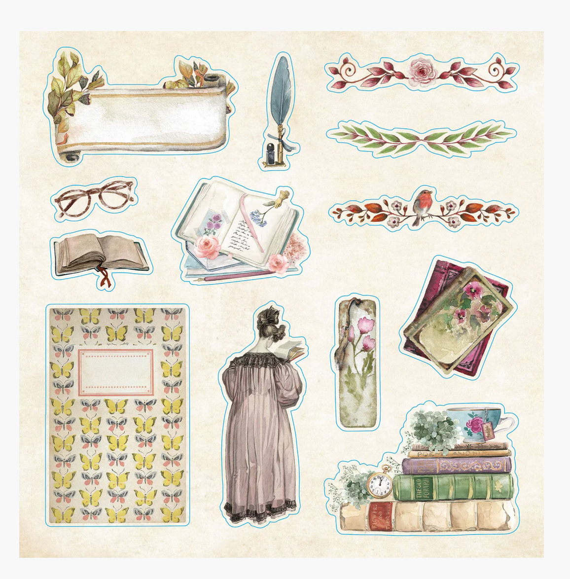 Bibliophilia Ephmera Sticker Book