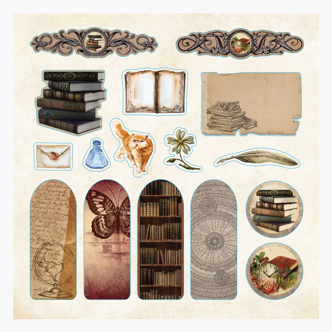 Bibliophilia Ephmera Sticker Book