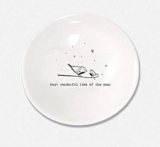 Wobbly Porcelain Bowl - Most Wonderful Time Of The Year