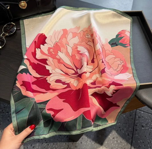 Silk Scarf Square Peonie
