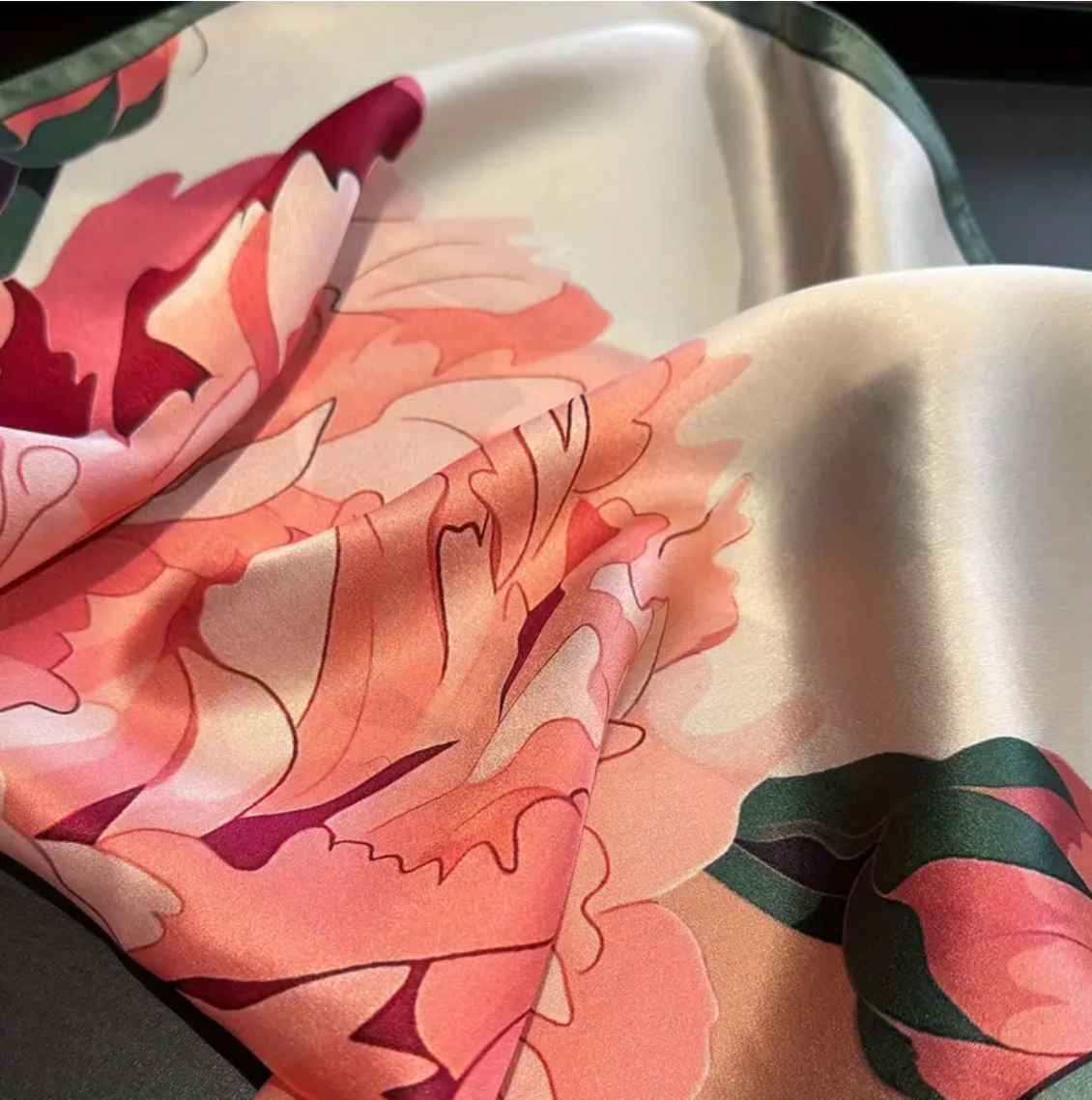 Silk Scarf Square Peonie