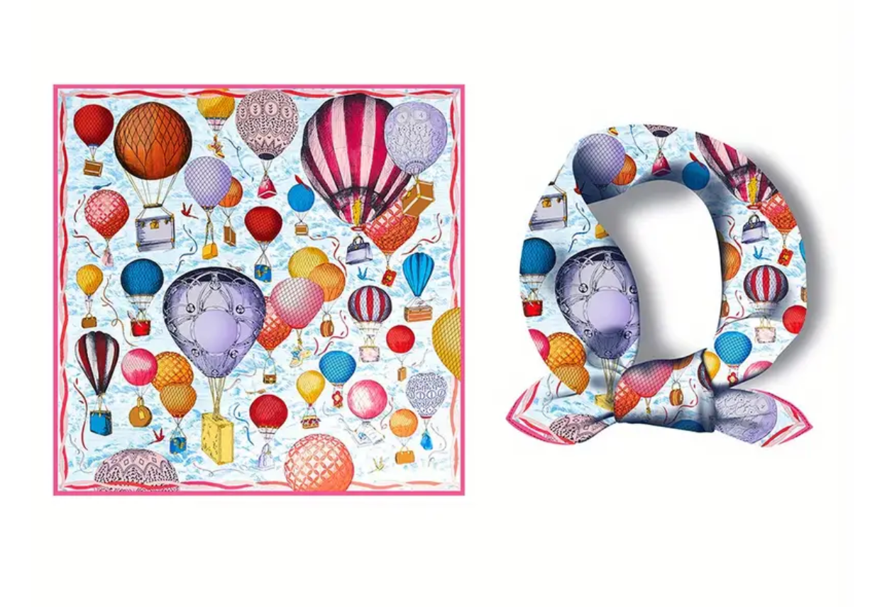 Silk Scarf Hot Air Balloons