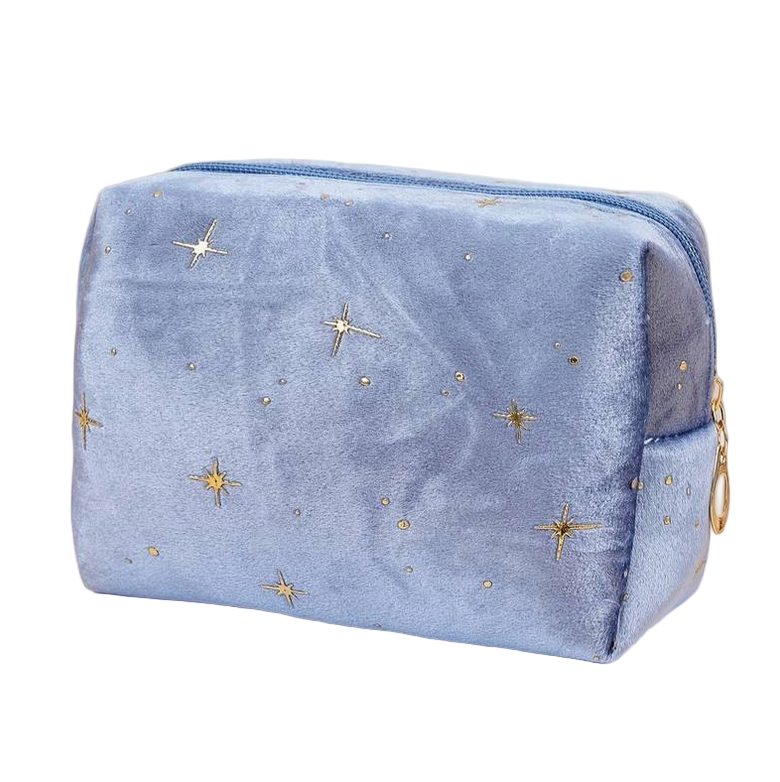 Blue Velvet Make-Up Bag
