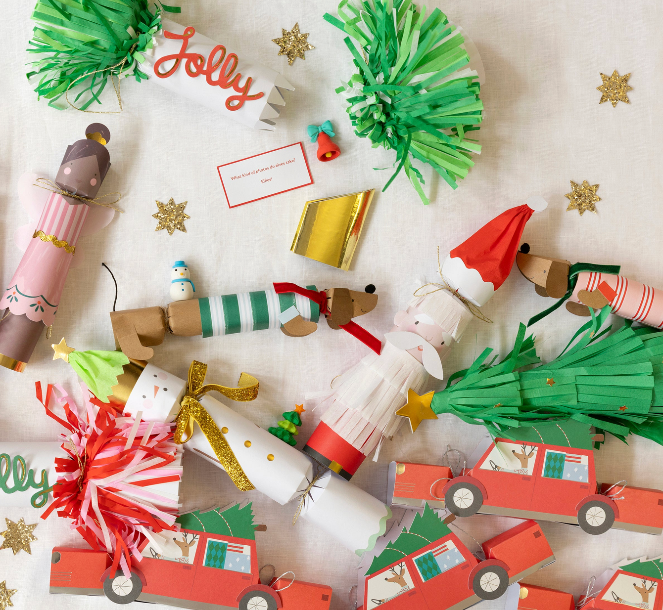 Christmas Cracker Santa, Reindeer & Tree)