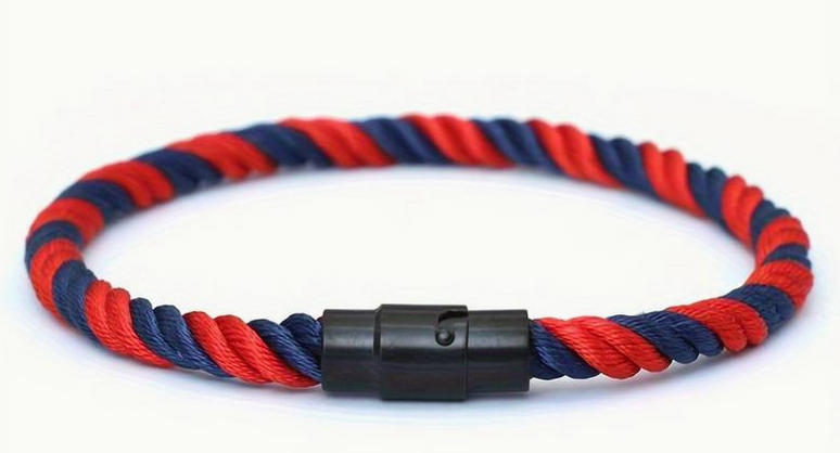 Twisted Rope Bracelet Navy & Red