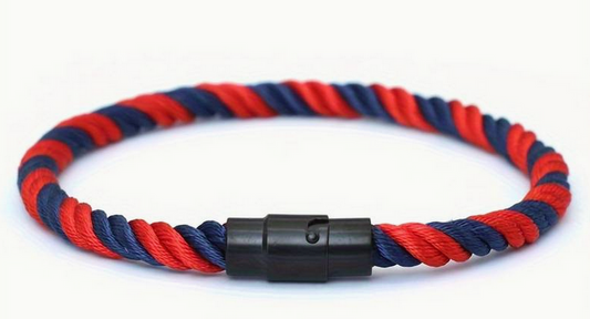 Twisted Rope Bracelet Navy & Red