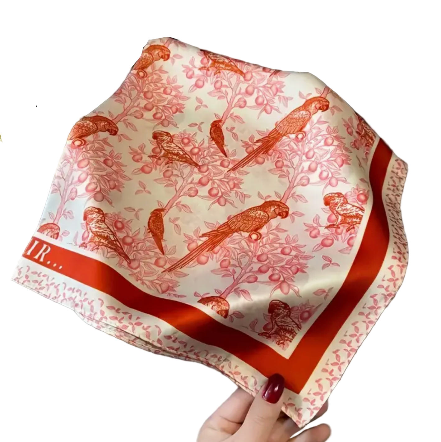 Silk Scarf Pink & Red Garden