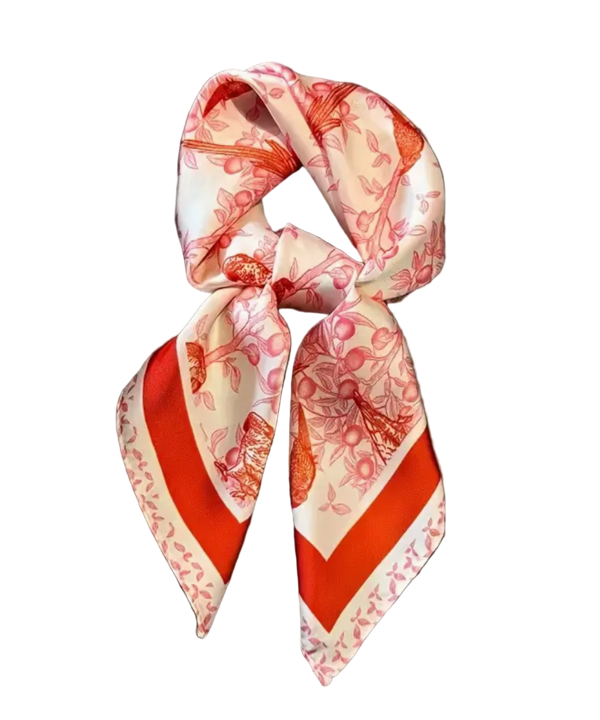 Silk Scarf Pink & Red Garden