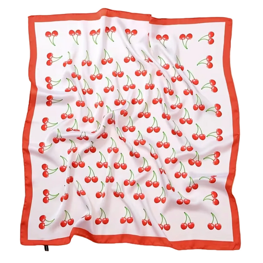 Square Scarf Cherries