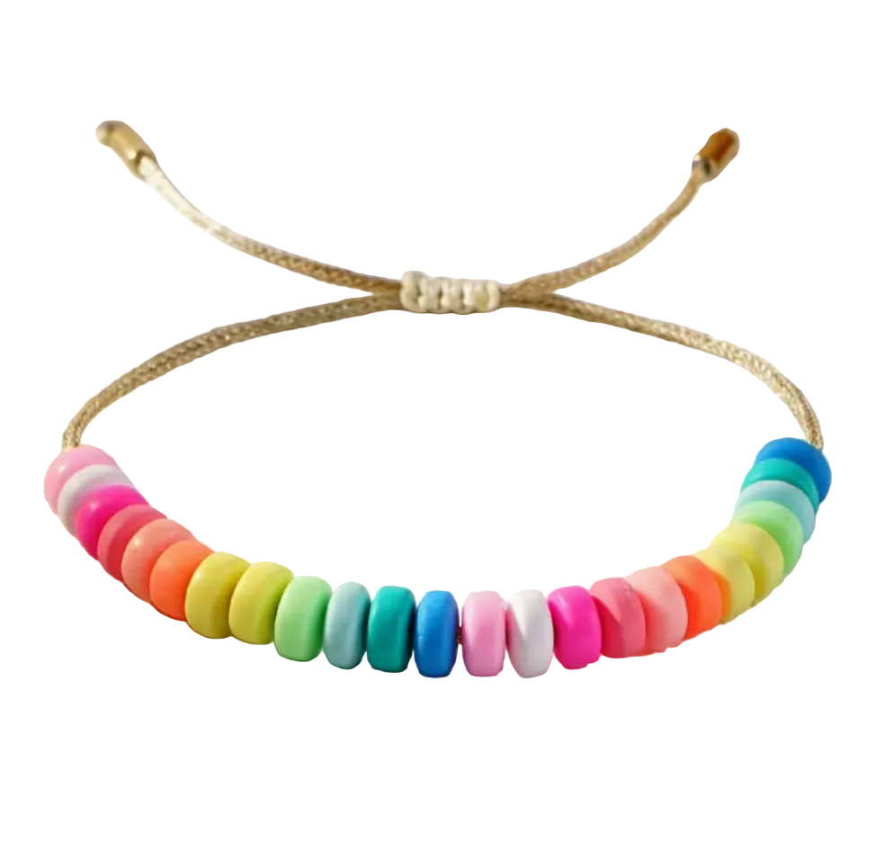 Neon Rainbow Slider Bracelet