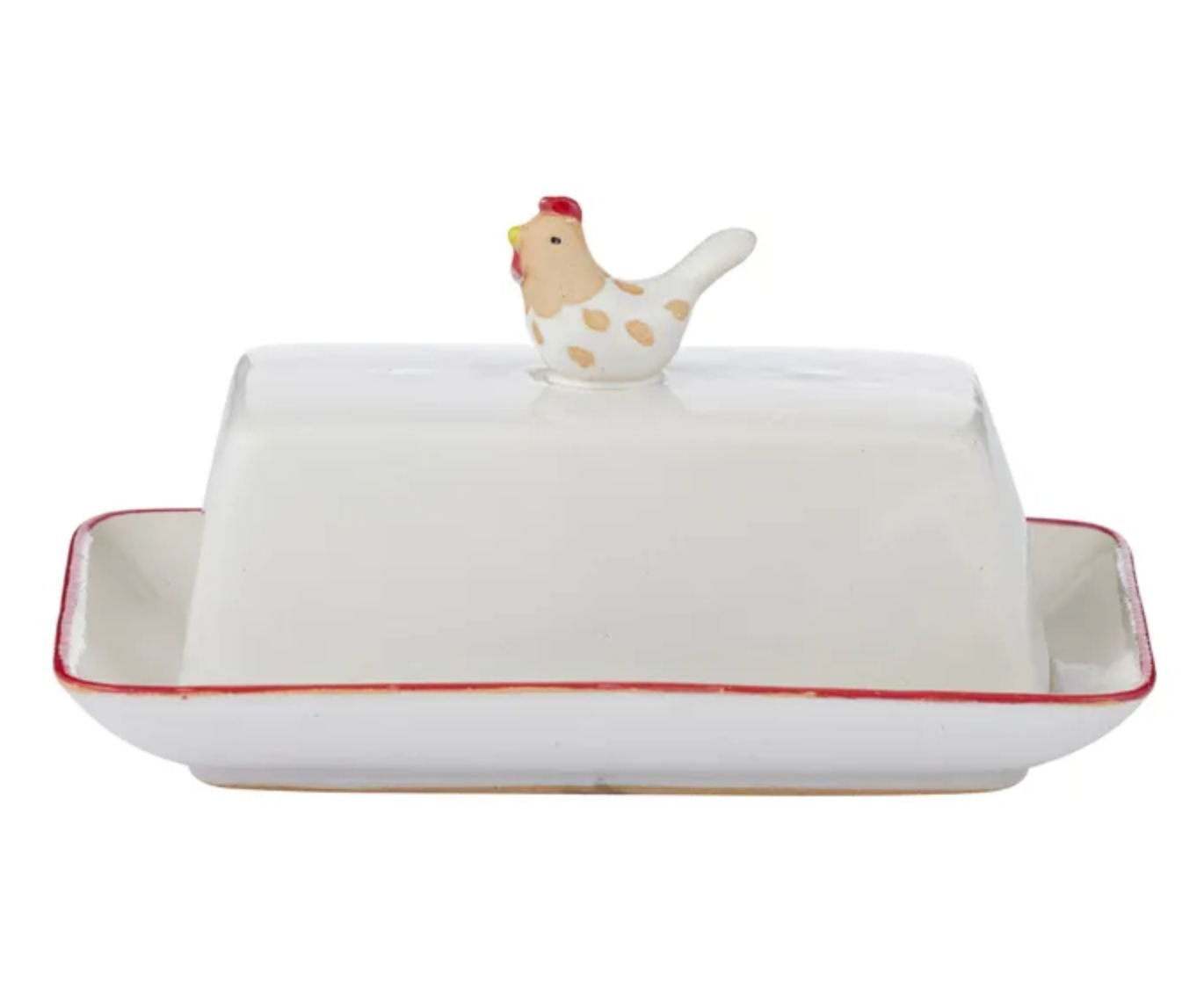 Charlie Chook Ceramic Butter Dish