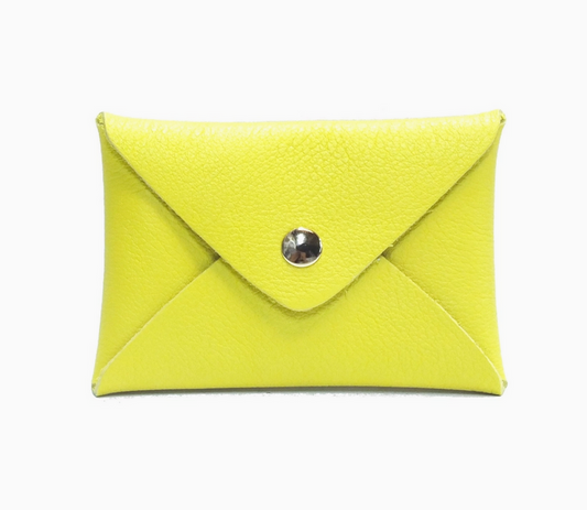 S Envelope - Leather Card Holder Yellow