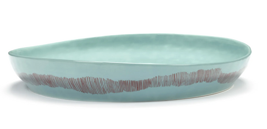 Ottolenghi Serving Bowl Azure with Red Stripes