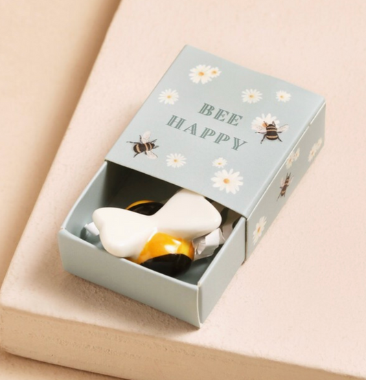 Tiny Matchbox Ceramic Token Bee