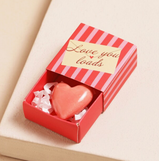 Tiny Matchbox Ceramic Token Heart