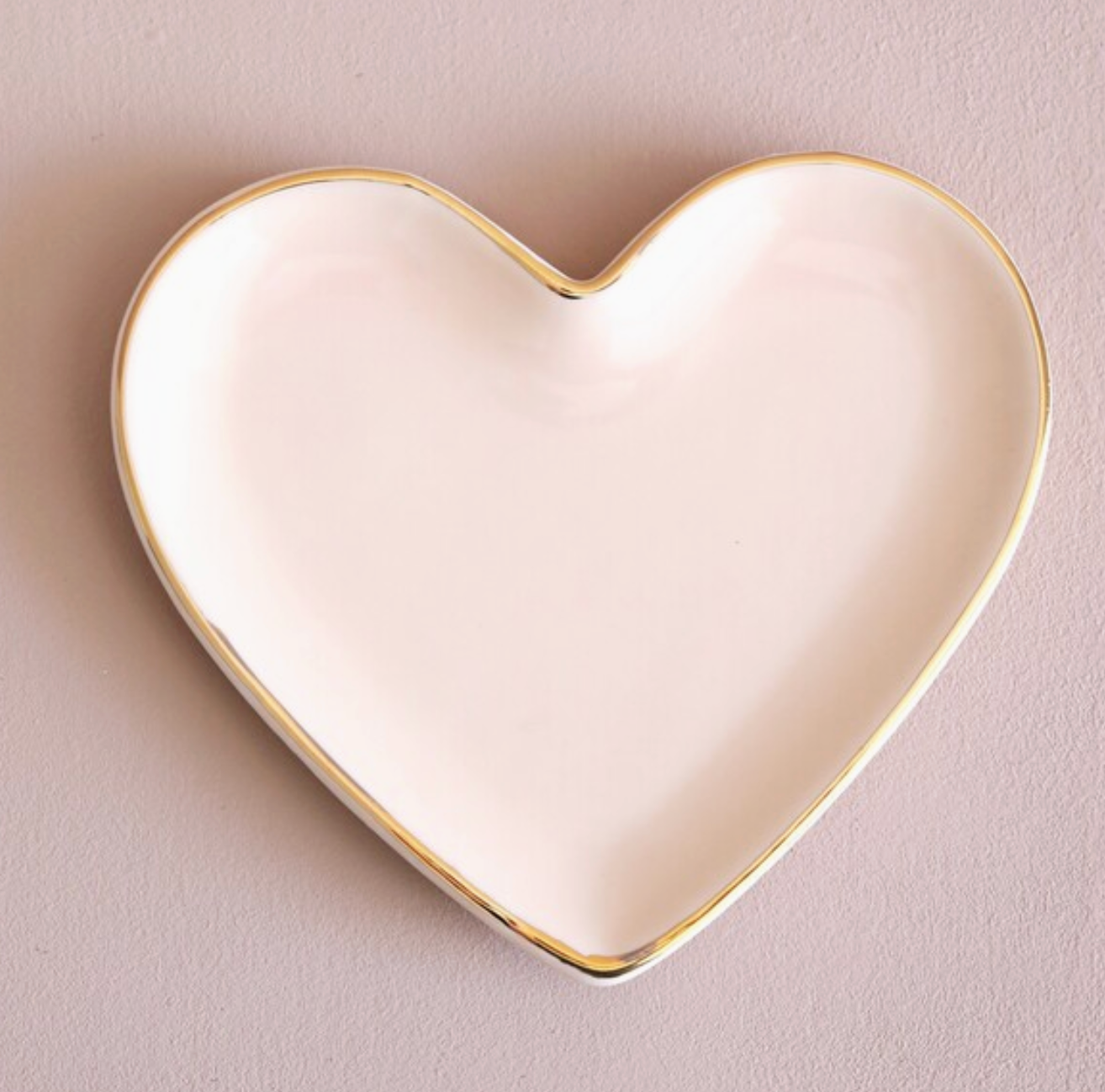 Pale Pink Heart Trinket Dish