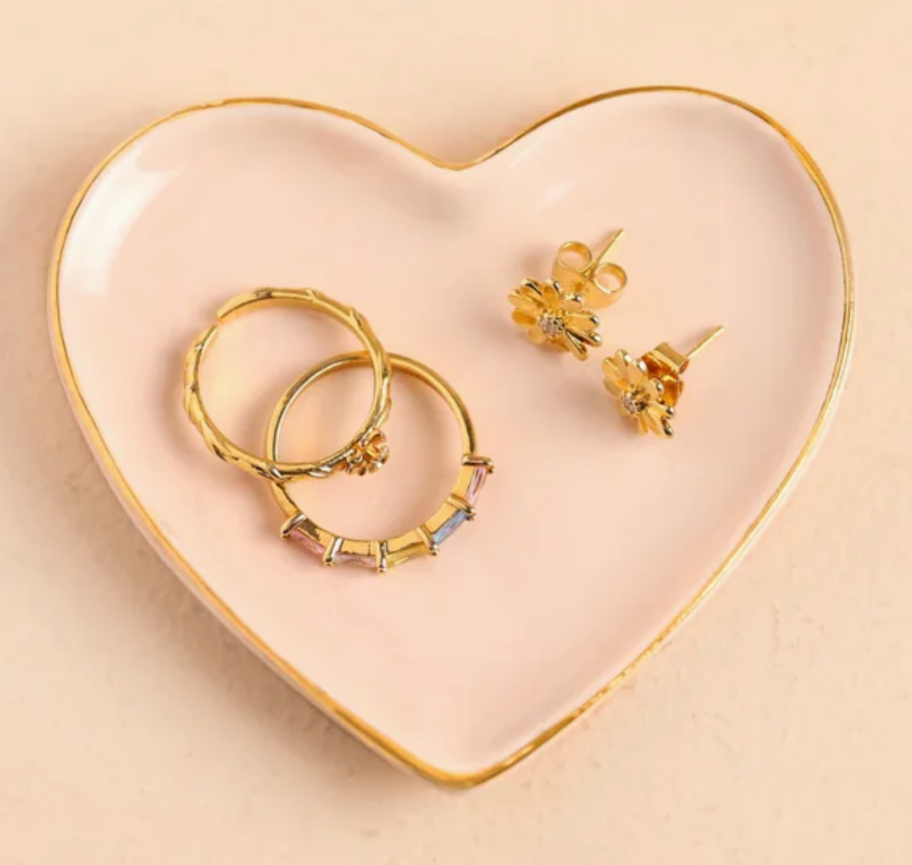 Pale Pink Small Heart Trinket Dish