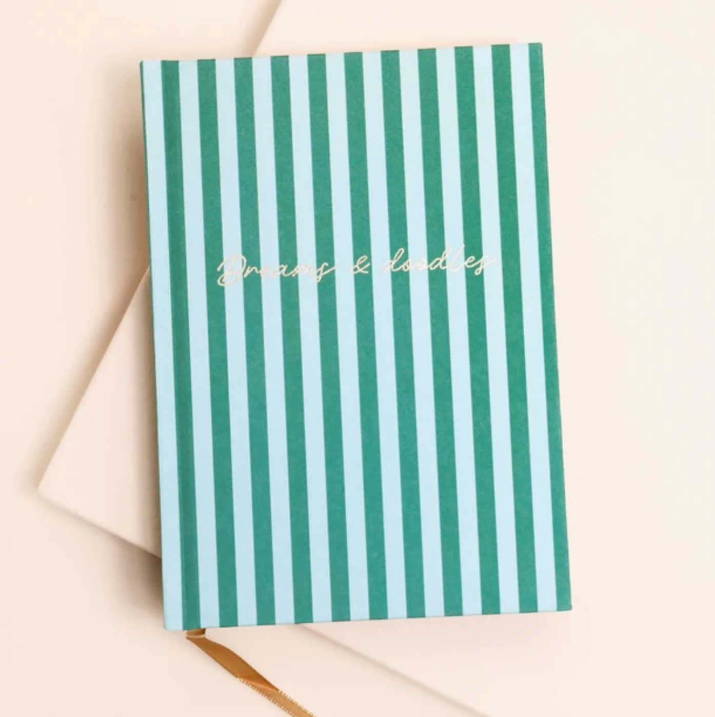 Green Stripe Dreams & Doodles Notebook