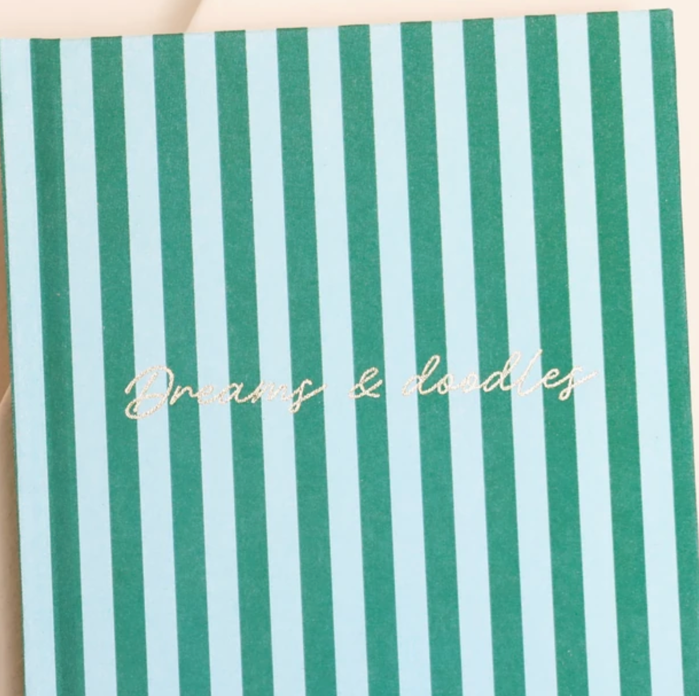 Green Stripe Dreams & Doodles Notebook