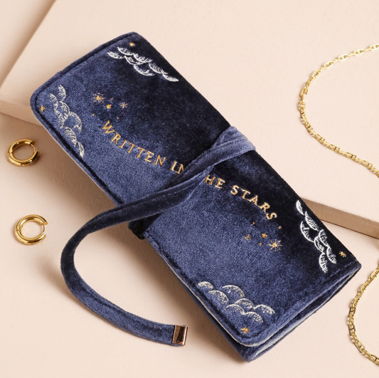 Navy Celestial Jewellery Roll