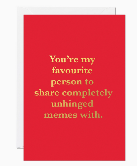 Unhinged Meme's Card