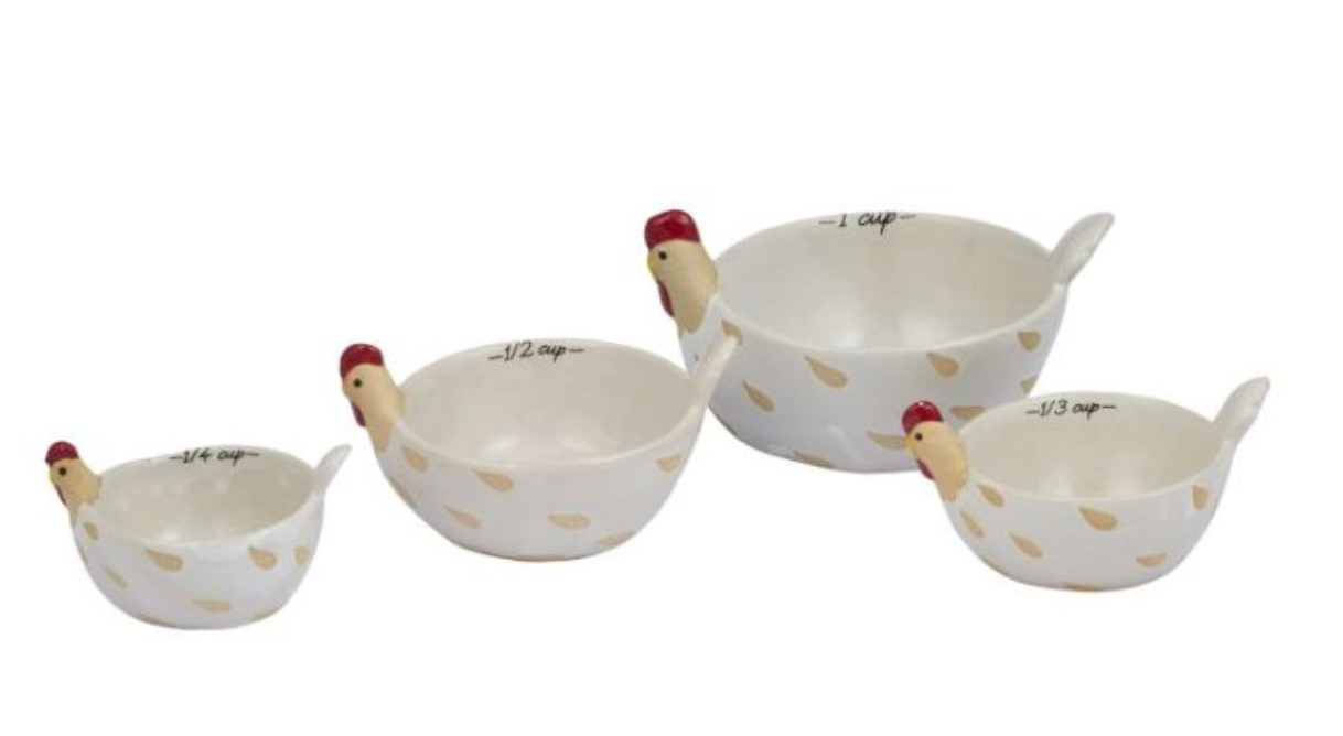 Charlie Chook Ceramic Measuring Cups