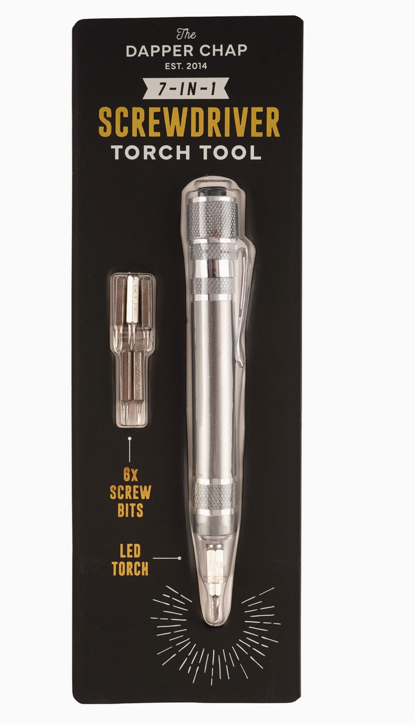 Dapper Chap 7-In-1 Screwdriver Torch Tool