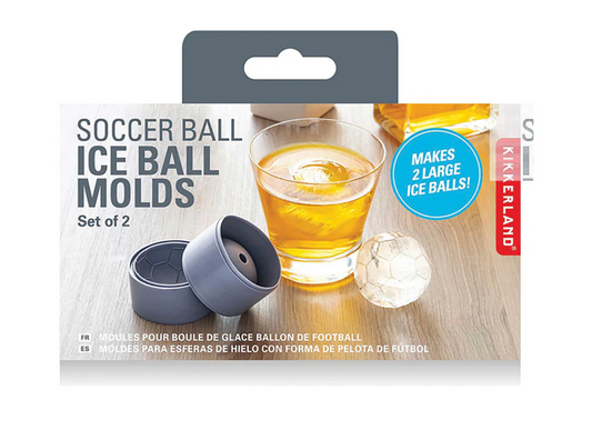 Soccer Ball Ice Ball Moulds - Set of 2