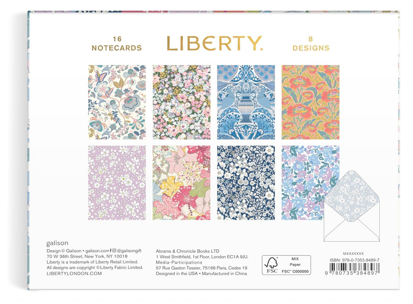 Liberty Floral Greeting Notecard Set