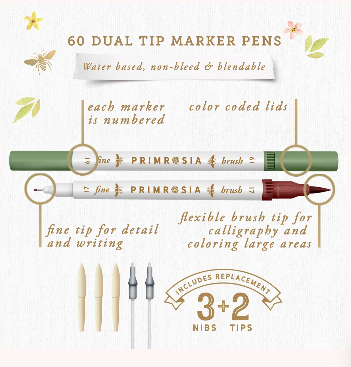 Flora 60 Set Dual Tip Markers
