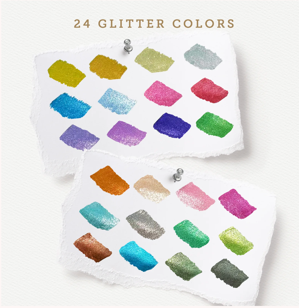 24 Acrylic Paint Pens Glitter