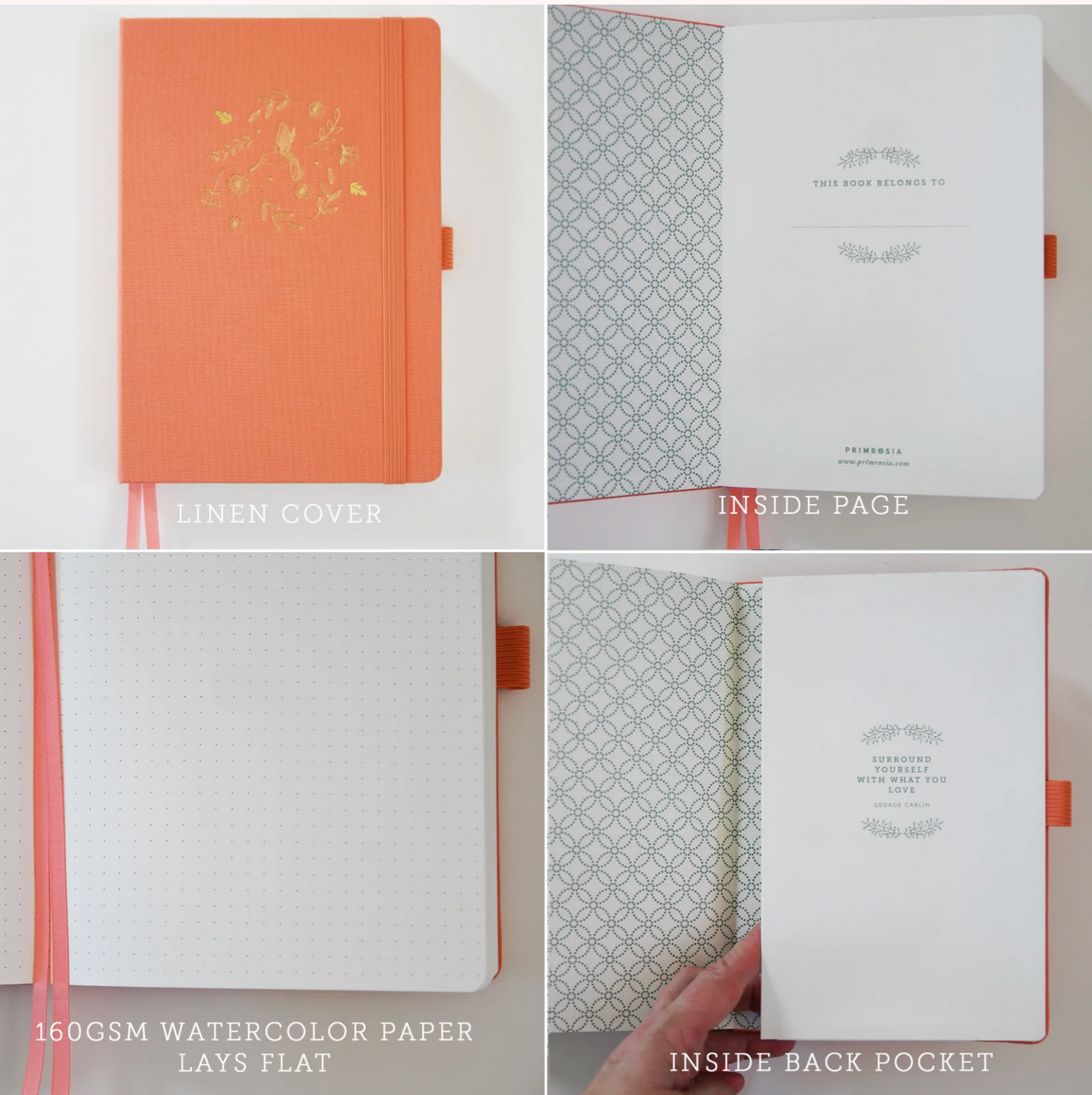 Peach Nectar Dot Grid Journal
