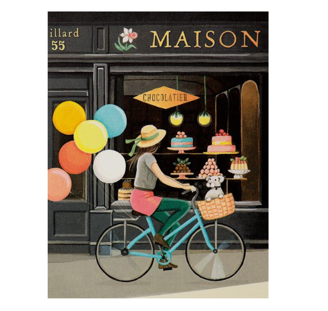 Girl on Bike - Greeting Card