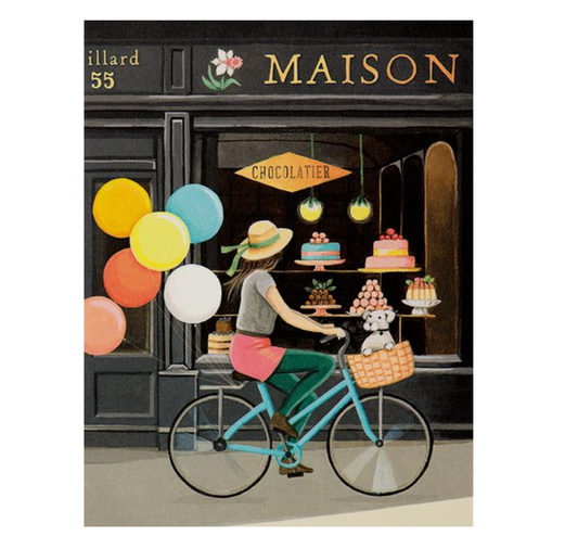 Girl on Bike - Greeting Card