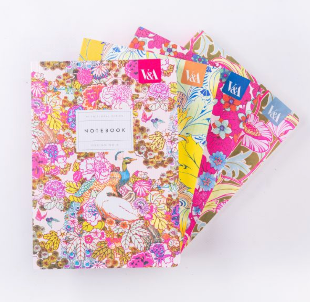 Neon Floral Arts & Crafts Notebook A5