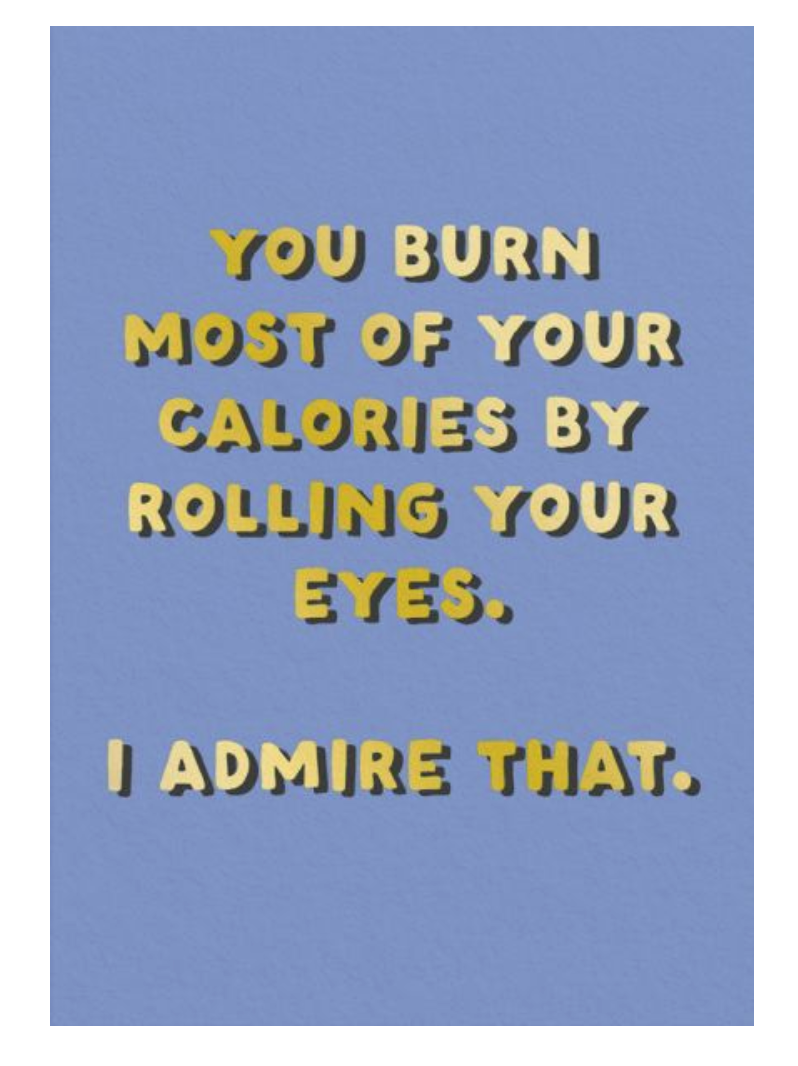 Rolling Your Eyes Greeting Card