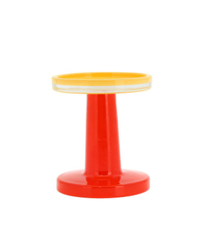 Pillar Candle Holder - Orange & Yellow