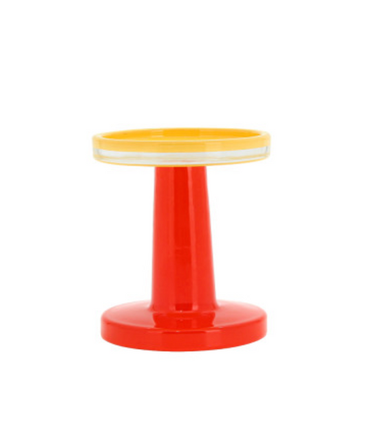 Pillar Candle Holder - Orange & Yellow