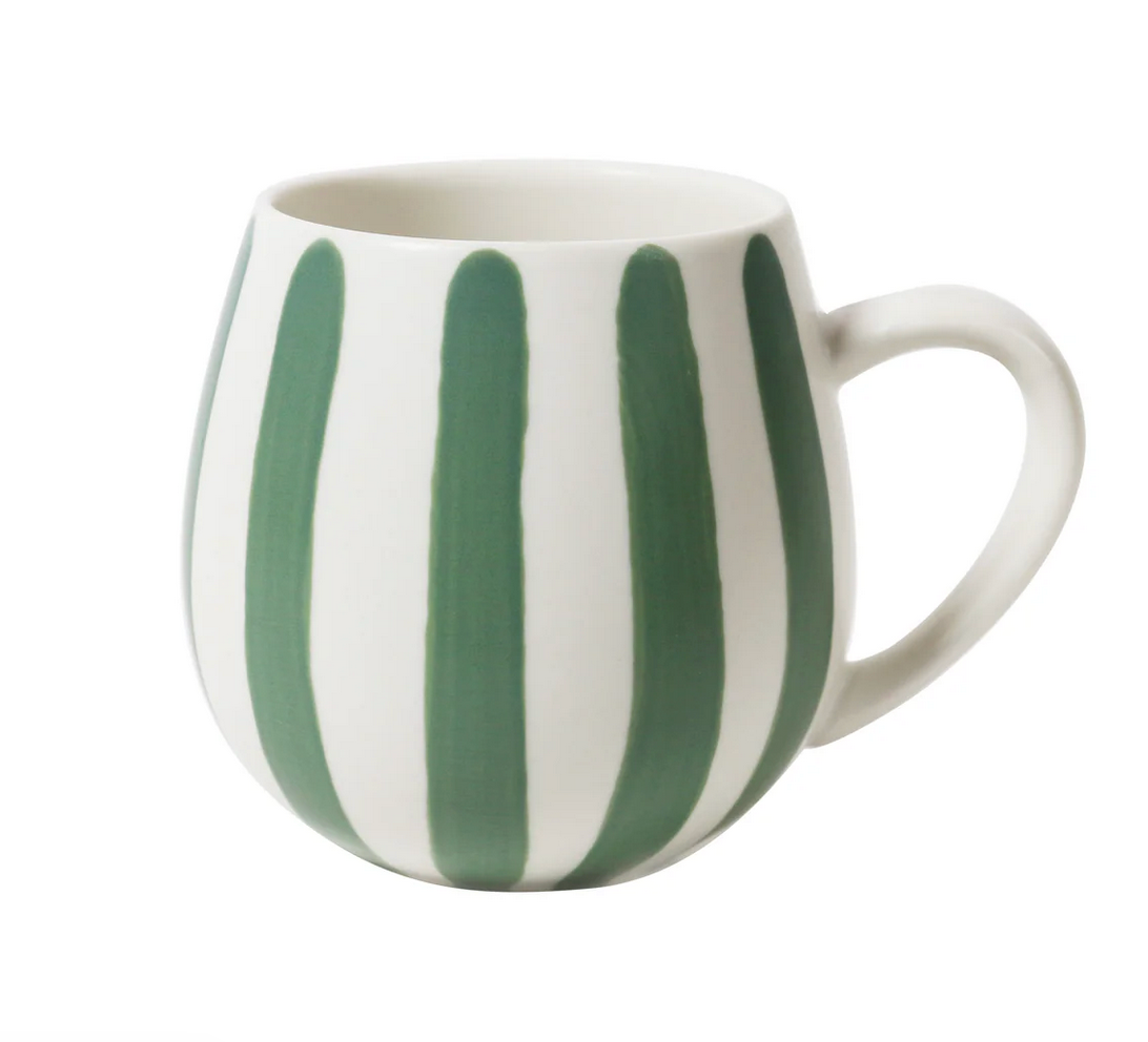 Hug Me Mugs Set of 4 in Olive Brush