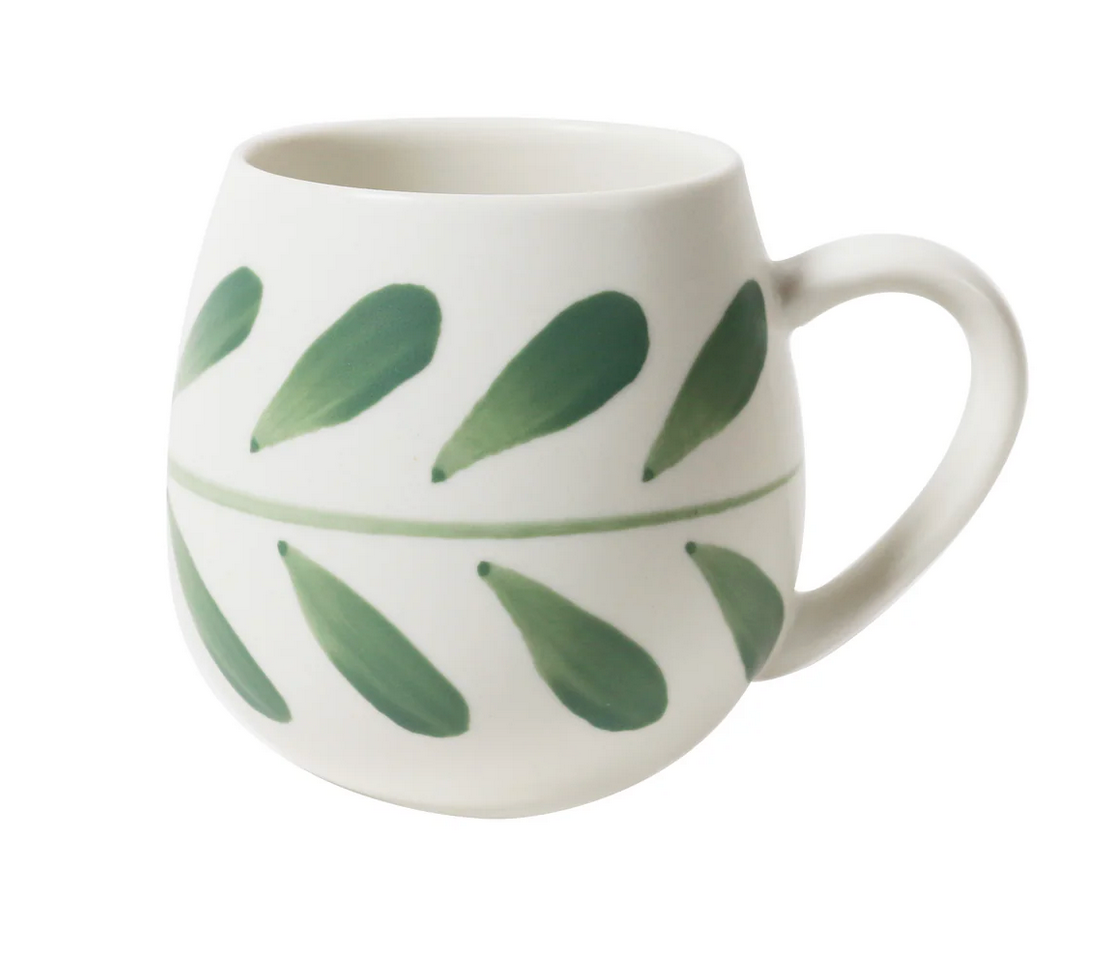 Hug Me Mugs Set of 4 in Olive Brush
