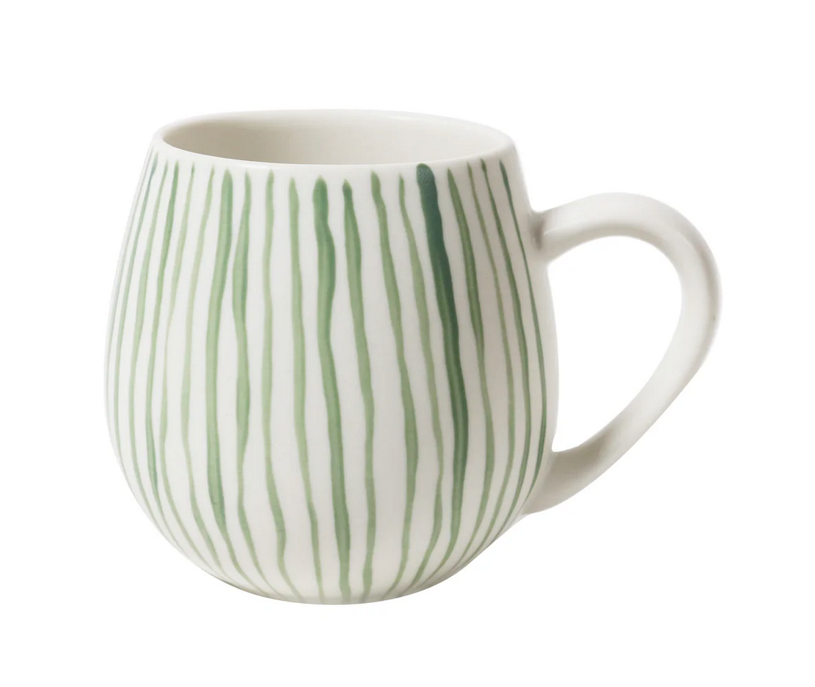 Hug Me Mugs Set of 4 in Olive Brush