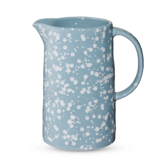 Speckle Jug - Light Blue/White